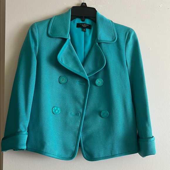 Talbots silk & pique blazer